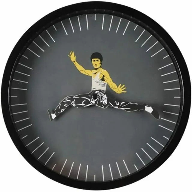 Kung Fu Wall Clock Chinese Bruce Lee Personality at $29.97 from Truemartin