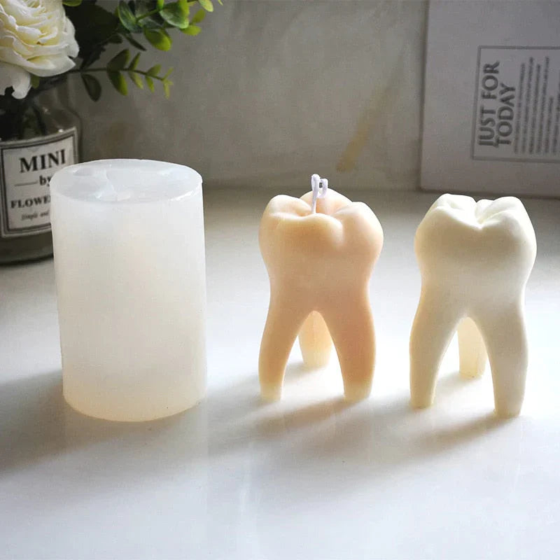 Artistic DIY Tooth Shape Unique Candle Mold at $21.47 from Truemartin