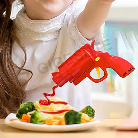 Kitchen Restaurant Condiment Dispenser Bottle, Ketchup Mustard Spice Gun at $19.97 from Truemartin
