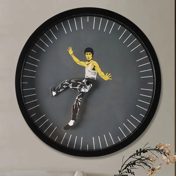Kung Fu Wall Clock Chinese Bruce Lee Personality at $29.97 from Truemartin