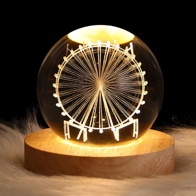 Glowing Planetary Galaxy Astronaut Crystal Ball Night Lights at $28.98 from Truemartin