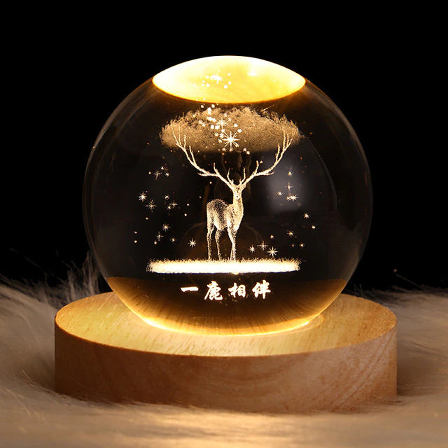 Glowing Planetary Galaxy Astronaut Crystal Ball Night Lights at $28.98 from Truemartin