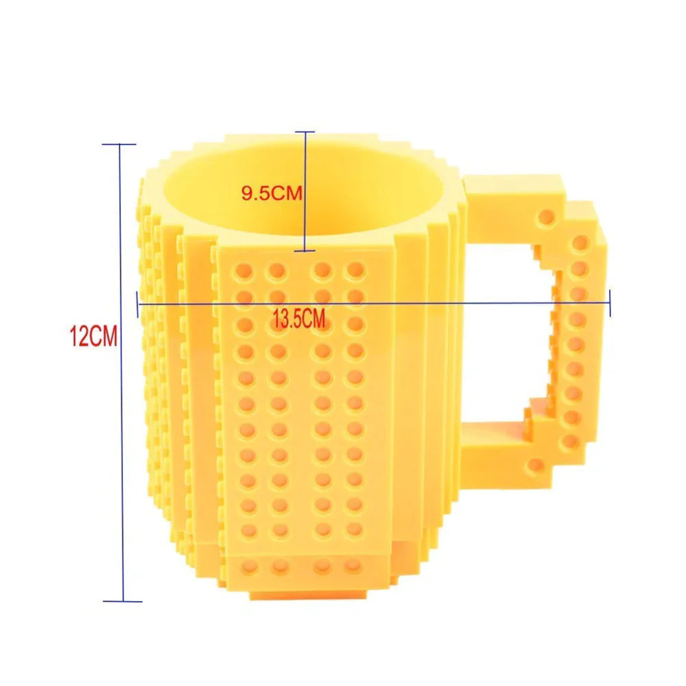 350ml Creative Milk Mug Coffee Cups Creative Build-on Brick Mug Cups Drinking Water Holder for LEGO Building Blocks Design