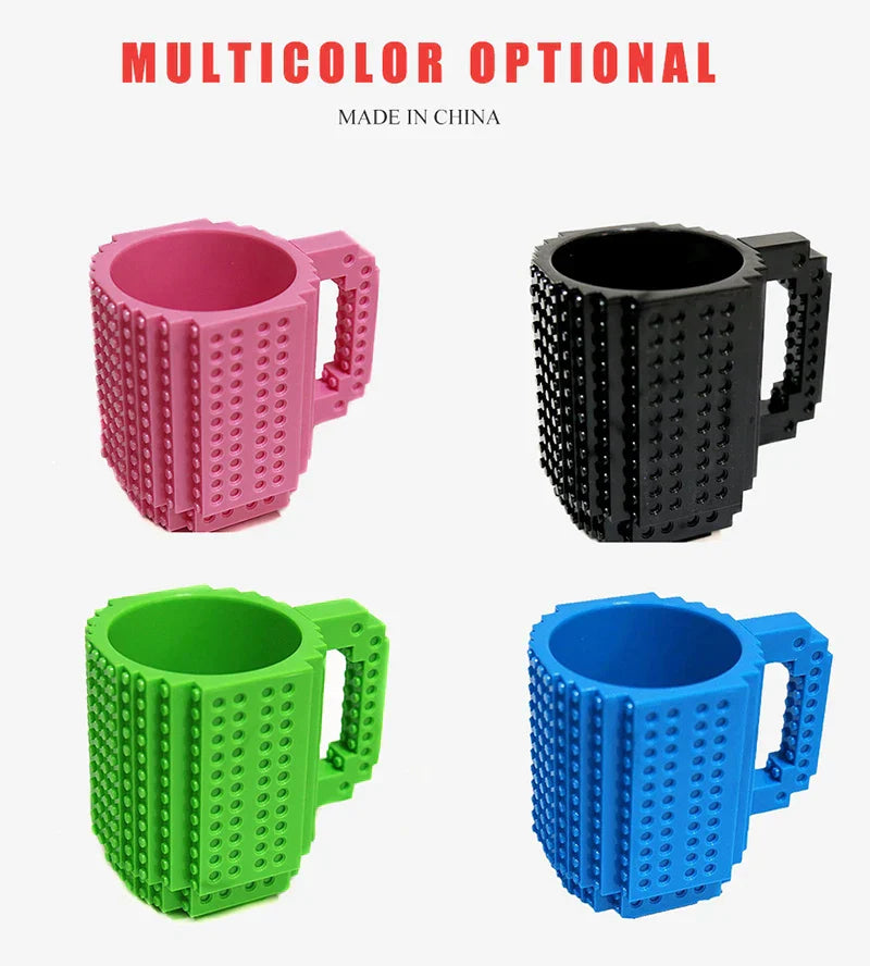 350ml Creative Milk Mug Coffee Cups Creative Build-on Brick Mug Cups Drinking Water Holder for LEGO Building Blocks Design