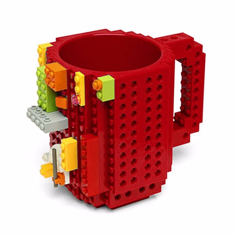 350ml Creative Milk Mug Coffee Cups Creative Build-on Brick Mug Cups Drinking Water Holder for LEGO Building Blocks Design