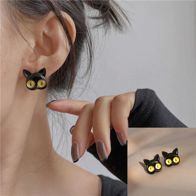 New Fashion Handmade Cartoon 3D Polymer Clay Animal Earrings Women Cute Cat Stud Earring Ear Stud Jewelry Girls