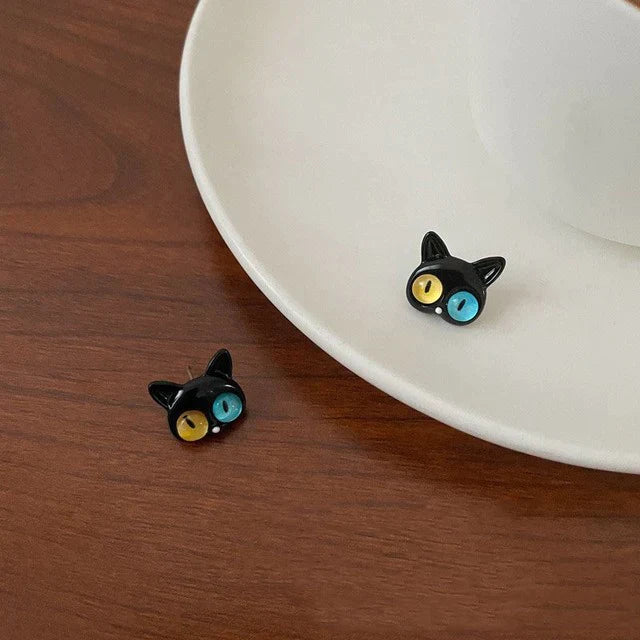 New Fashion Handmade Cartoon 3D Polymer Clay Animal Earrings Women Cute Cat Stud Earring Ear Stud Jewelry Girls