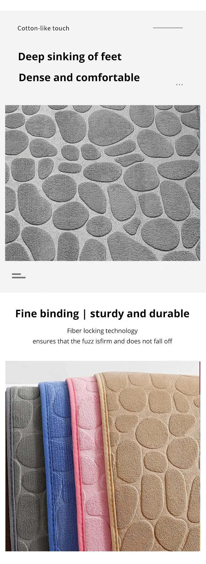 Foot Mat Coral Fleece Floor Mat Household Memory Foam Embroidered Bathroom Thickened Absorbent Floor Mat Door
