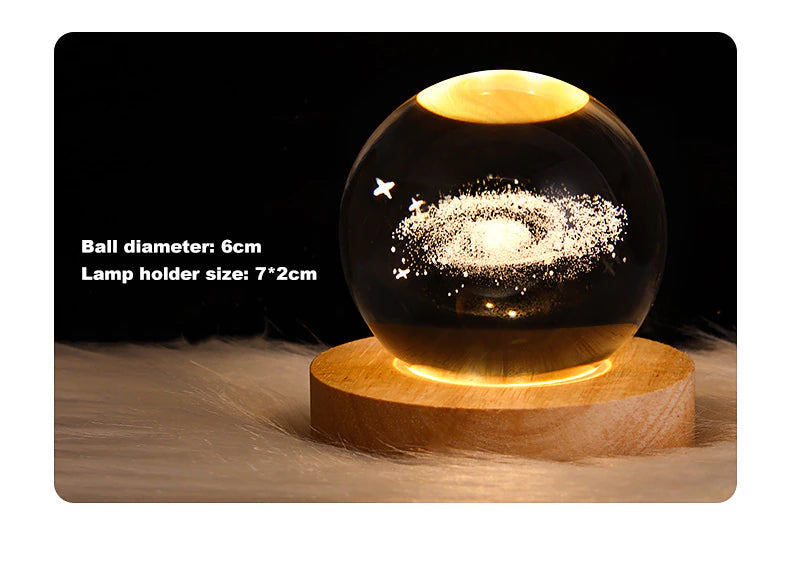 Glowing Planetary Galaxy Astronaut Crystal Ball Night Lights at $28.98 from Truemartin