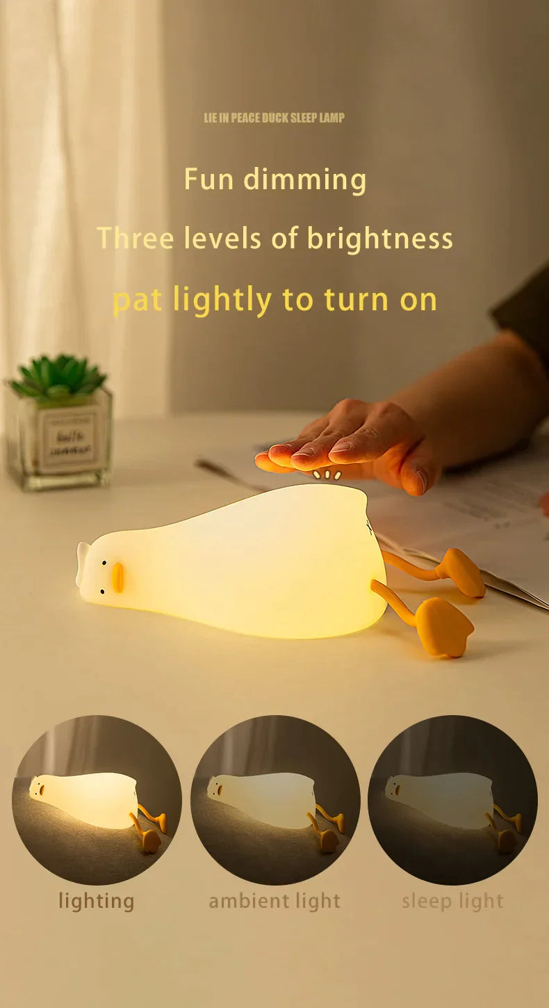 Rechargeable Silicone Squishy Duck Lamp at $19.97 from Truemartin