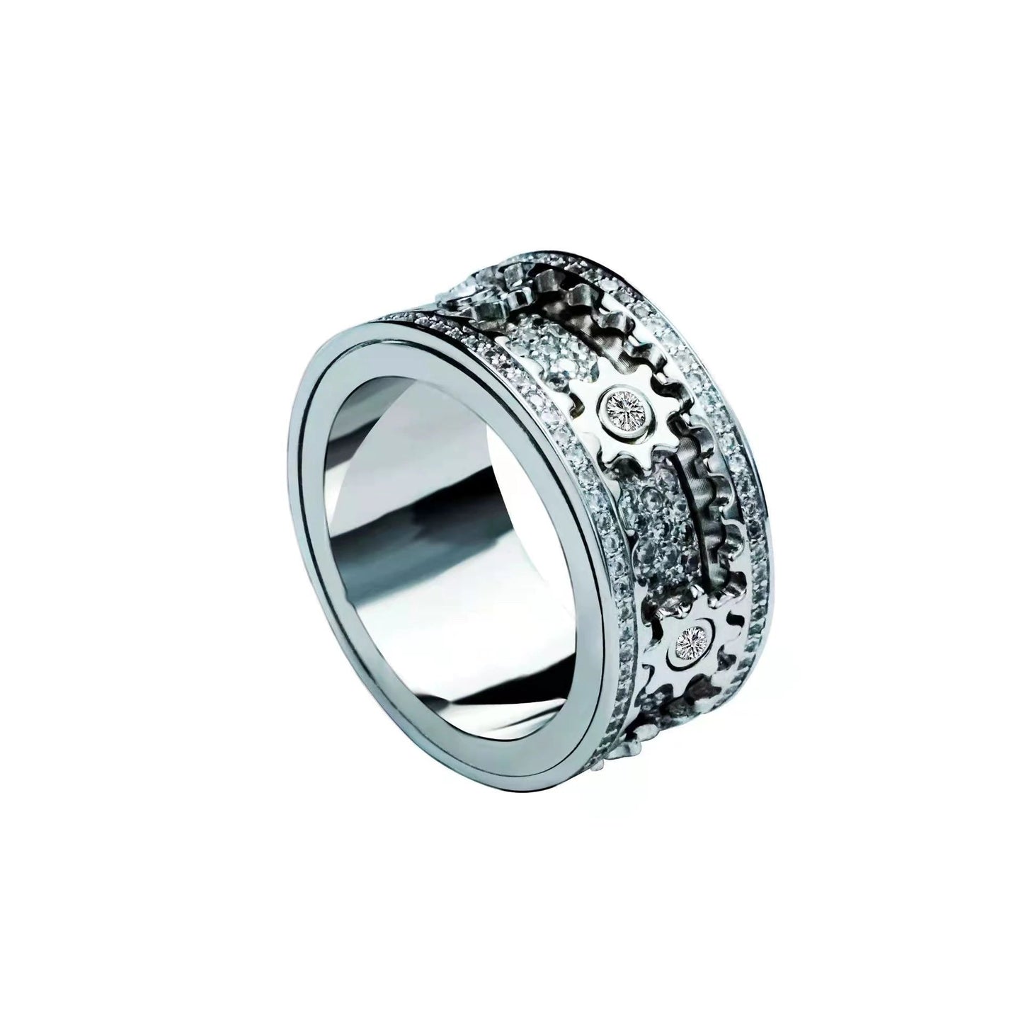 Gear Ring Luxury Rose Gold Silver Color at $24.97 from Truemartin
