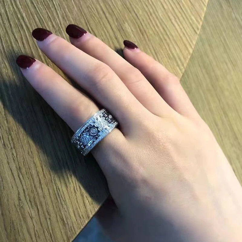 Gear Ring Luxury Rose Gold Silver Color at $24.97 from Truemartin