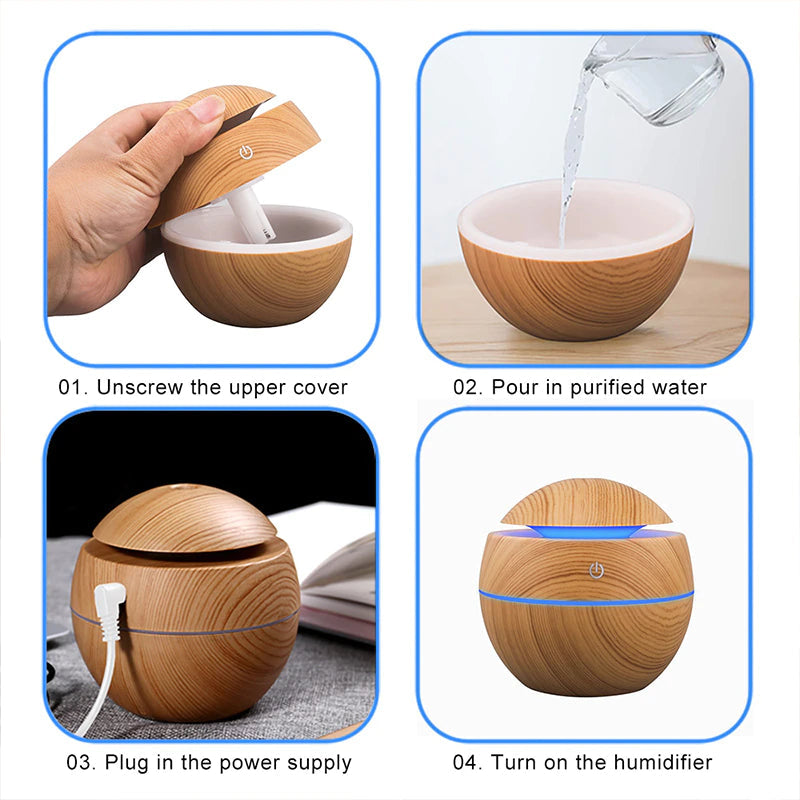Humidifier, Air Purifier Essential Oils Diffuser 130ml, Usb DC5V at $24.99 from Truemartin