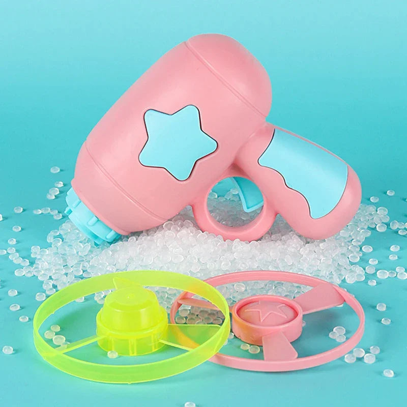 Funny Cat Toy Interactive Flying Saucer Gun Creative Kitten Mini Bamboo-copter Game Toy for Cat
