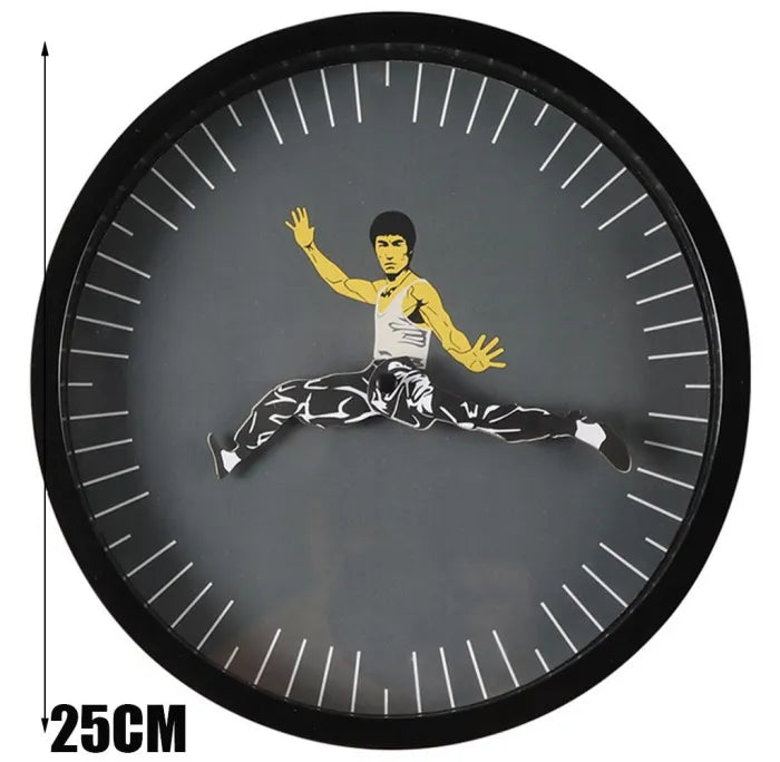 Kung Fu Wall Clock Chinese Bruce Lee Personality at $29.97 from Truemartin