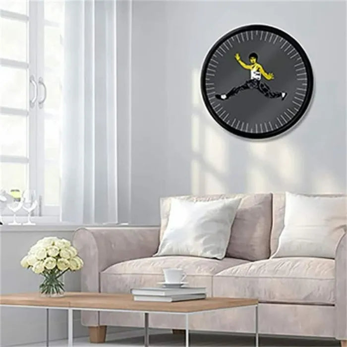 Kung Fu Wall Clock Chinese Bruce Lee Personality at $29.97 from Truemartin