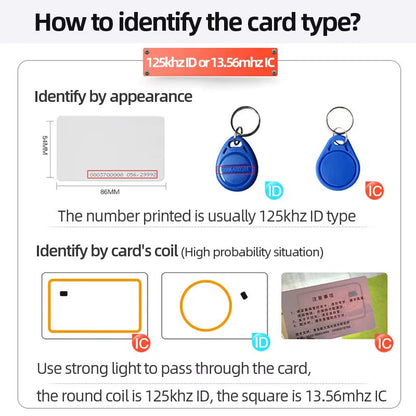 Handheld 125KHz EM4100 RFID Copier Writer Duplicator Programmer Reader EM4305 T5577 Rewritable ID Keyfobs Tags Card