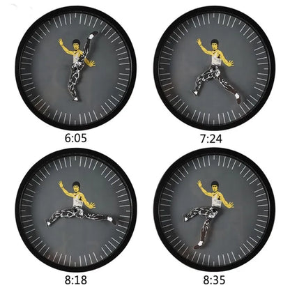 Kung Fu Wall Clock Chinese Bruce Lee Personality at $29.97 from Truemartin