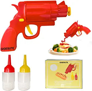Kitchen Restaurant Condiment Dispenser Bottle, Ketchup Mustard Spice Gun at $19.97 from Truemartin