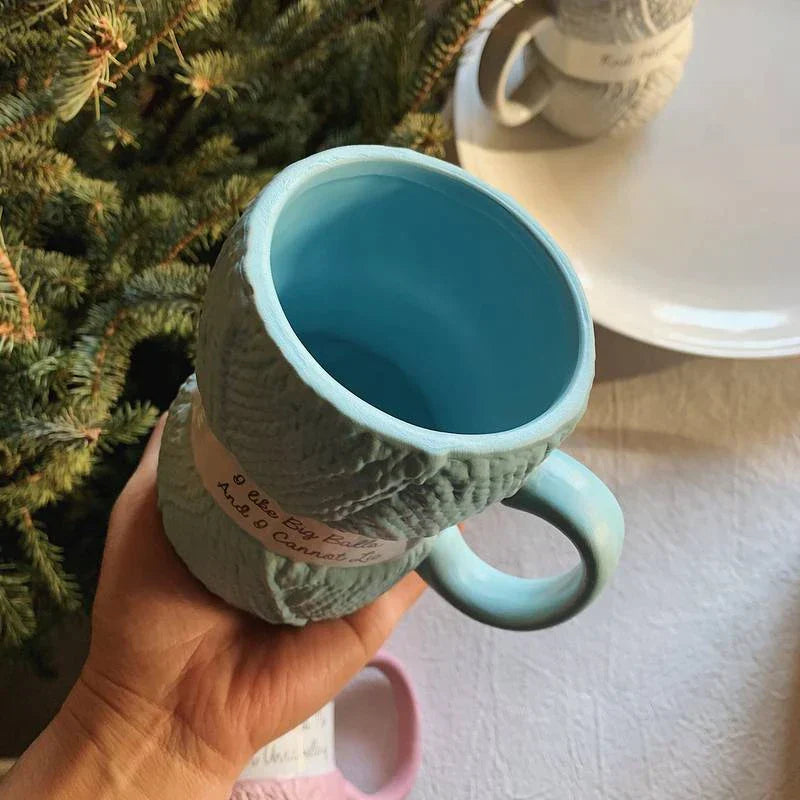 Creative Colorful Wool Ceramics Mugs at $24.98 from Truemartin