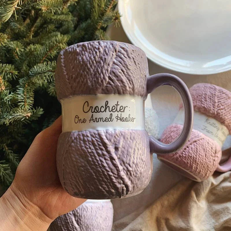 Creative Colorful Wool Ceramics Mugs at $24.98 from Truemartin