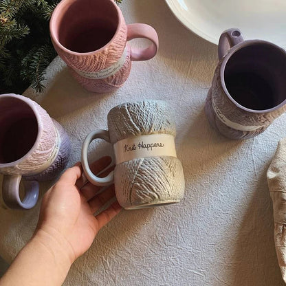 Creative Colorful Wool Ceramics Mugs at $24.98 from Truemartin