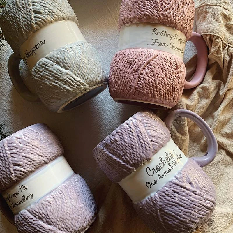 Creative Colorful Wool Ceramics Mugs at $24.98 from Truemartin