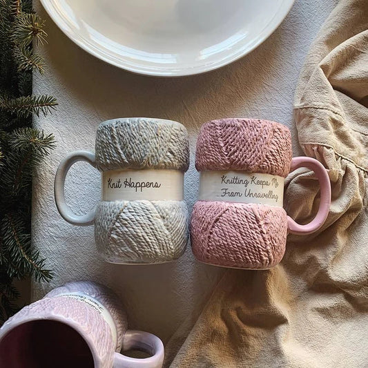 Creative Colorful Wool Ceramics Mugs at $24.98 from Truemartin