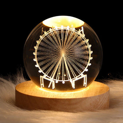 Glowing Planetary Galaxy Astronaut Crystal Ball Night Lights at $28.98 from Truemartin