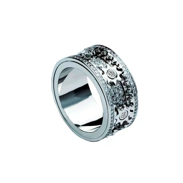 Gear Ring Luxury Rose Gold Silver Color at $24.97 from Truemartin