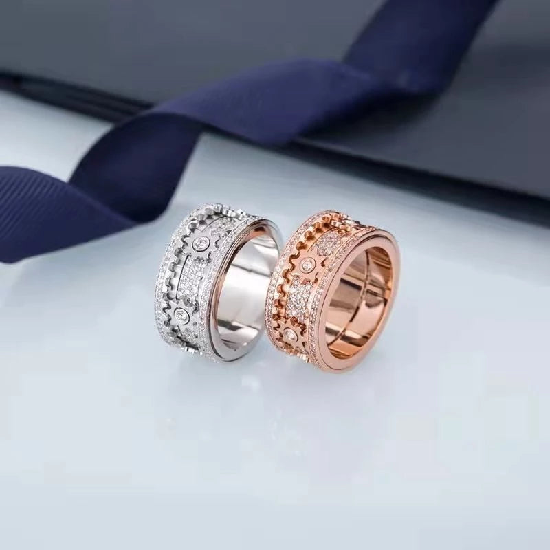 Gear Ring Luxury Rose Gold Silver Color at $24.97 from Truemartin