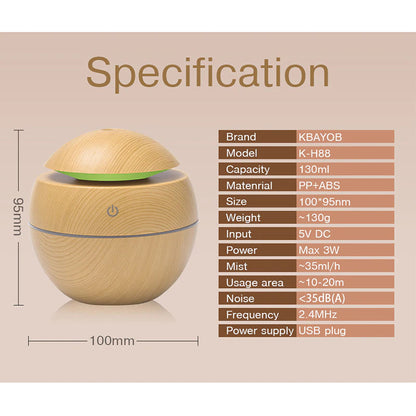 Humidifier, Air Purifier Essential Oils Diffuser 130ml, Usb DC5V at $24.99 from Truemartin