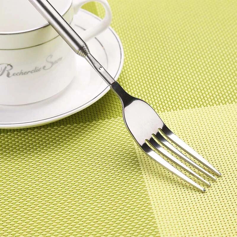 Telescopic Extendable Dinner Fruit Dessert Long Handle Fork at $11.95 from Truemartin