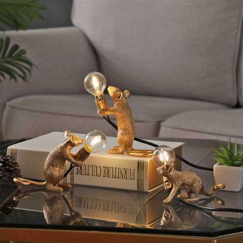  Mouse Shape Night Table Lamp Modern Style Desktop Bedside Lamp Lights Home Room Decor Lighting