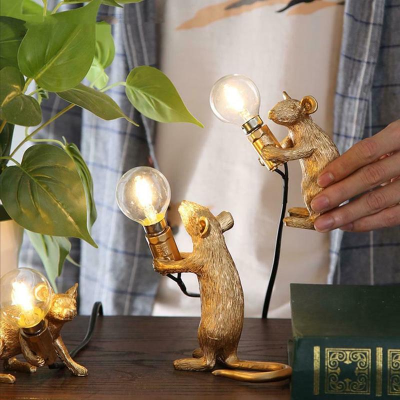  Mouse Shape Night Table Lamp Modern Style Desktop Bedside Lamp Lights Home Room Decor Lighting